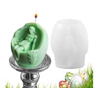 Stampo in silicone per uova di Pasqua - Stampo per candele 3D e ornamenti di Gesù | Produzione di candele profumate per in casa, artigianato con diffusore di pietra, decorazione pasquale per il