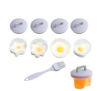 Stampo in silicone per uova in camicia, 7,5 x 7,9 cm, comodo accessorio da cucina, design portatile in silicone, strumento di cottura facile per sode e pratico per cucinare a casa