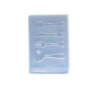 Stampo in silicone per uso alimentare per la lavorazione della resina elegante a forma di cucchiaio e forchetta accessori decorativi