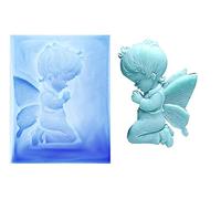 Stampo in silicone per uso artigianale angelo bambino che prega - adatto anche per sapone