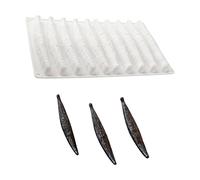 Stampo in silicone per utensili da cucina professionale 10 cavità Baccelli vaniglia per dessert, lezioni cioccolato Stampo in silicone alla vaniglia per mousse torta