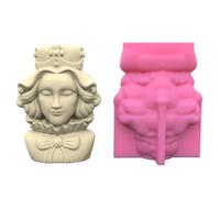 Stampo in silicone per vaso di fiori da donna, riutilizzabile, portapenne in resina, per piante grasse, vasi di fiori in resina