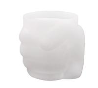 Stampo in silicone per vaso di stoccaggio creativo mano sinistra e destra pugno portapenne posacenere artigianato casa L scatola di immagazzinaggio gioielli