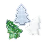Stampo in silicone per vassoio dell'albero di Natale, ornamenti decorativi natalizi, stampo per colata di caramelle e snack, piastra di stoccaggio in resina epossidica