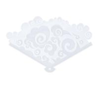 Stampo in Silicone per Ventaglio Fai da Te Bianco, Facile da Sformare | Appassionati di Bricolage e Artisti della Resina, Cavità Spessa, Texture Trasparente, per Paillettes e Glitter