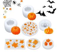 Stampo in silicone per zucca, riutilizzabile, antiaderente, per Halloween | Stampo per sapone a forma di zucca per casa infestata festival autunno vacanze caminetti argilla cera
