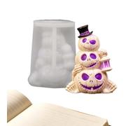 Stampo in silicone per zucca - Stampo Riutilizzabile 3 Strati con Cappello a Cilindro - per a Forma di Teschio - Per Gommose Sapone Arte Craft Party Aula Cioccolato