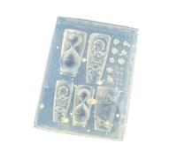 Stampo in Silicone Professionale Per Intaglio Unghie Modello a Clessidra Per Decorazioni Artistiche Riutilizzabili Stampo Per Design Floreale Per Unghie a Clessidra