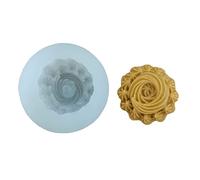 Stampo in silicone profumato a forma di fiore color crema per sapone per amanti della cottura