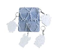 Stampo in silicone resistente per portachiavi distintivo adatto per officine artigianali e creative del mercato