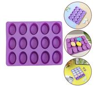 Stampo in silicone resistente per sapone torta al cioccolato forma ovale 15 fori