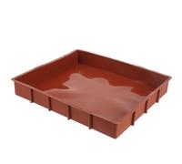 Stampo in Silicone Rettangolare per Torte, Pane e Crostate Riutilizzabile | Colore Caffè, Bordi Lisci e Superficie Antiaderente, Adatto a Casa e Ristorazione, 1 Teglia