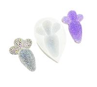Stampo in silicone riutilizzabile a forma di carota, superfici trasparenti, forniture artigianali, stampi per carote per progetti artistici artigianali, stampo per gioielli per uso alimentare