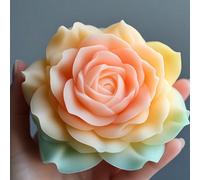 Stampo in silicone riutilizzabile a forma di rosa, adatto per la realizzazione fai-da-te di saponi e candele - Stampo a forma floreale per profumi, articoli per candele, facile da smontare, regalo fat