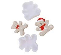 Stampo in silicone riutilizzabile per orsetto Babbo Natale per utensili da cucina per dolci cioccolato, forniture per dolci per feste Natale