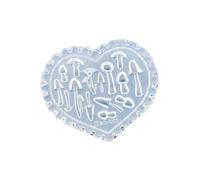 Stampo in silicone riutilizzabile per stencil per unghie con motivi ispirati alla, funghi, foglie d ' acero, motivi a cuore, funghi, foglie d ' acero, unghie, stampo