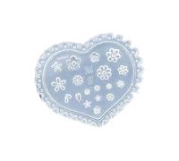 Stampo in silicone riutilizzabile per stencil per unghie con motivi ispirati alla, funghi, foglie d ' acero, motivi a cuore, funghi, foglie d ' acero, unghie, stampo