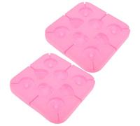 Stampo in Silicone Rosa per Lecca Lecca a Cuore e Cerchio | Riutilizzabile, Superficie Liscia, per Ghiaccioli e Yogurt, Attività Familiari, Feste, Aula, Pulizia Rapida