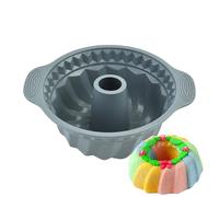 Stampo in silicone scanalato, stampo in silicone con manico robusto, stampo in silicone per torte, cioccolato, gelatina, pane, gelatina, stampo per torte da forno
