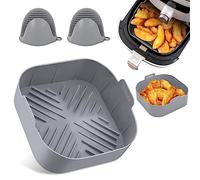 Stampo in silicone senza BPA per friggitrice ad aria da 5,5 litri e 6 l. 21L - Stampo più guanti di protezione per Airfryer Compatibile con COSORI, CECOTEC, Philips - Compatibile con tutte le marche