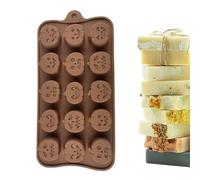 Stampo in silicone - Stampo per cioccolato Halloween | Stampo per Halloween, stampo per caramelle a 15 cavità, stampi per cioccolato, gelatine, cubetti di ghiaccio e accessori per la produzione di