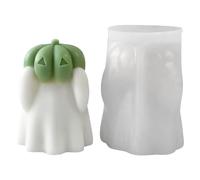 Stampo in Silicone, Stampo per Colata Fai da Te, in Gesso a Forma di Zucca Fantasma per Cera Cemento, Decorazioni Halloween per Appassionati, Insegnanti Artigianato e