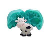 Stampo in silicone - Stampo per fondente 3D per vitello di, in resina per sapone durevole, per ornamento con di, decorazione per torta di zucchero con animali | Sta