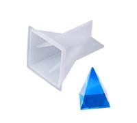 Stampo in silicone trasparente a forma di piramide, realizzato a mano, flessibile, riutilizzabile, strumento di demolizione per candele e sapone