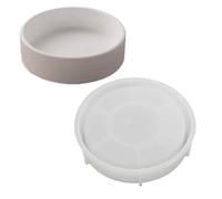 Stampo in silicone Vassoio rotondo Ciotola di stoccaggio Gesso Vasi di fiori Forniture artigianali Ciotola rotonda Vassoio in silicone Vaschetta di fiori in gesso