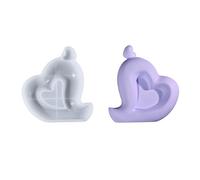 Stampo in silicone versatile a forma di cuore, facile da sciogliere, per la creazione di gioielli a forma di cuore, stampi in resina siliconica