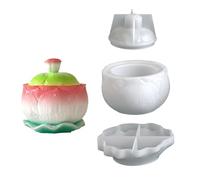 Stampo in silicone versatile per organizzare tazze e gioielli, vassoio con coperchio, morbido, non si attacca e facile da smontare