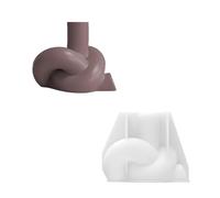 Stampo lungo affusolato per decorazioni domestiche, per appassionati di decorazioni domestiche, design a nodo, in silicone, candelabro, a forma di nodo, supporti conici