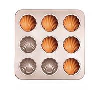 Stampo Madeleine per Torta Teglia da Forno Madeleines Stampi Tortiera Madeleines a Forma di Conchiglia Antiaderente Stampo Dessert Francese Acciaio al Carbonio 9 Fori per Pane Biscotto Muffin Brownie
