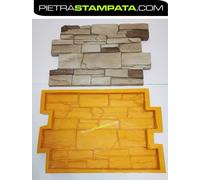 STAMPO matrice FINTA PIETRA RICOSTRUITA GESSO CEMENTO VENEER STONE MOLD CONCRETE