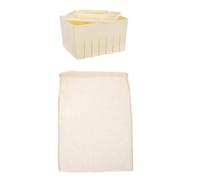 Stampo Multifunzionale per Tofu con Sacchetto Fine, Uso Cucina | Pp e Cotone, Parti Smontabili e Facile Pulizia, Beige Compatto per Appartamenti Piccoli