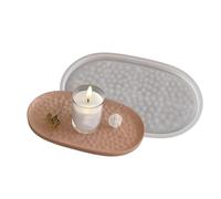 Stampo multifunzione in silicone a forma ovale, vassoio decorativo per la casa e varie occasioni, grande vassoio in resina per organizzatori di gioielli