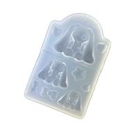 Stampo multiuso in silicone adatto a forma di orecchie di orso, coniglio, compreso sapone in resina e stampo per realizzare conigli a forma di orso