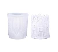 Stampo multiuso in silicone Big Clock Tower Shape Cement Cups Vassoi decorativi per progetti in silicone per fare