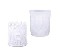 Stampo multiuso in silicone Big Clock Tower Shape Cement Cups Vassoi decorativi per progetti in silicone per fare