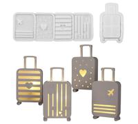 Stampo multiuso in silicone con ombre leggere per cemento resina epossidica artigianato valigia scatola di immagazzinaggio decorazioni per la casa valigia stampo in silicone a forma di valigia
