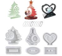 Stampo Natale: Cornice Per Foto D Silicone, Fiocchi Da Neve Dà Molteplici Forme E Alberi E Cuori | Set Di Per Artigianato Di Natale Per Halloween, Ringraziamento E Decorac