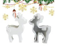 Stampo natalizio a forma di alce per fondente, in resina, a forma di alce, decorazioni natalizie, stampo in gesso per fusione, stampo in silicone per la casa