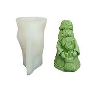 Stampo natalizio riutilizzabile 3D Babbo Natale resina statuetta per decorazioni di torte di Natale stampi