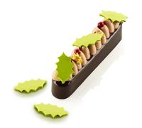 Stampo Natalizio Silicone Foglia Agrifoglio Chablon Holly 4x2 cm - SILIKOMART