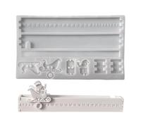 Stampo natalizio - Vassoio in silicone per cioccolatini, calendario 25 giorni, forniture per decorazioni natalizie per dolci, decorazioni creative per sapone, gesso, con progetti creativi per