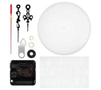 Stampo Orologio per Resina Epossidica Bianco in Silicone Rotondo | Kit Completo Numeri Romani, Accessori per Montaggio, per Decorazioni Personalizzate e Casa