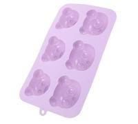 Stampo Orsetto in Silicone Alimentare a 6 Scomparti, Lavanda | Puree e Mini Torte, Uso per Svezzamento e Forno, Sformatura Facile, Forma Rettangolare