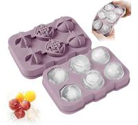 Stampo Palla Di Ghiaccio, Stampo Di Palla Di Ghiaccio Rosa - Fiori Di Palla Di Silicone | Freining Maker 6 Buchi Crema Al Cioccolato Con Pop Torta Torta Pop Fondant