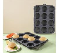 Stampo panino per hamburger in silicone flessibile antiaderente panino padella p