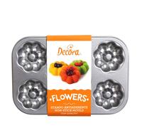 Decora 0070038 Stampo 6 Ciambelle Fiore Ø 7,5 Cm Antiaderente
